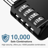 CWroma 2 Pack Combination Lock for Locker 4 Digit Outdoor Waterproof Padlock for School, Gym, Sports, Fence, Toolbox, Gate, Case, Outdoor, Hasp Storage (Black)