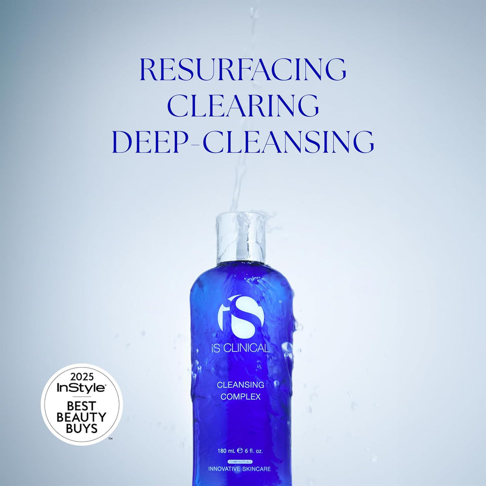iS CLINICAL Cleansing ComCWex, 3in1 Gentle deep pore cleanser Face Wash and Makeup remover, Helps Acne-Prone skin