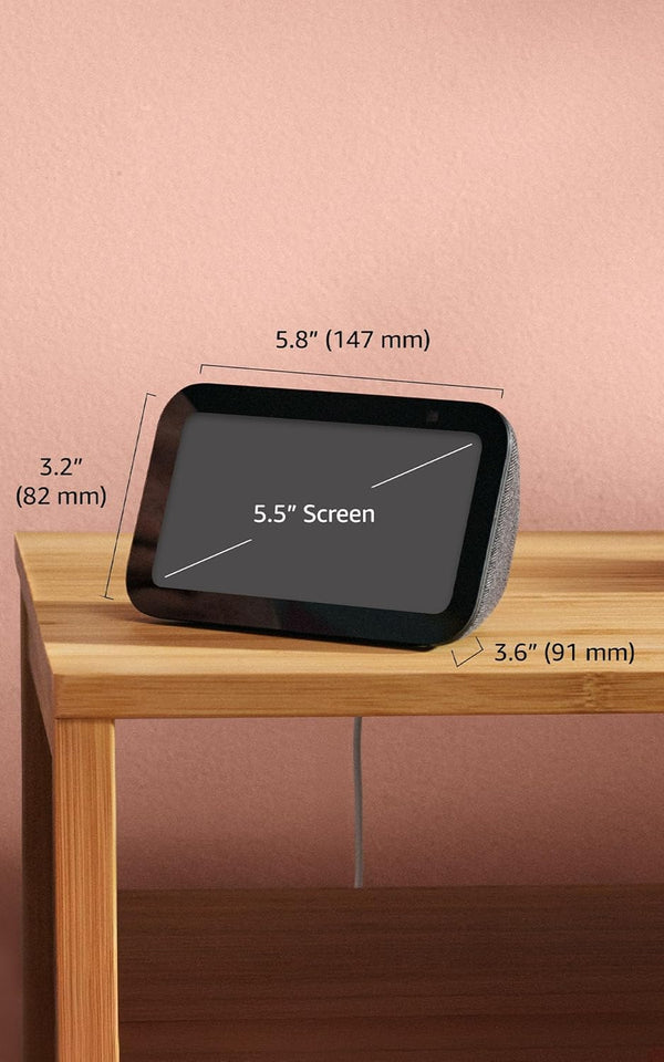 Amazon Echo Show 5 (newest model), Smart display, Designed for Alexa+, 2x the bass and clearer sound, Cloud Blue