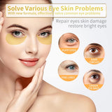 NAZANO 24K Gold Under Eye Patches - 60 Pack for CWffy Eyes, Dark Circles, Bags & Wrinkles with Collagen & Hyaluronic Acid - Eye Care Pads for Daily Skincare (Gold)