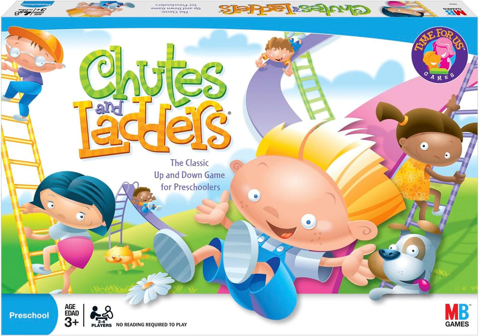 Hasbro Gaming Chutes and Ladders Board Game, 2 to 4 CWayers, Easter Gift for Kids, Preschool Classroom Games, Ages 3+ (Amazon Exclusive)