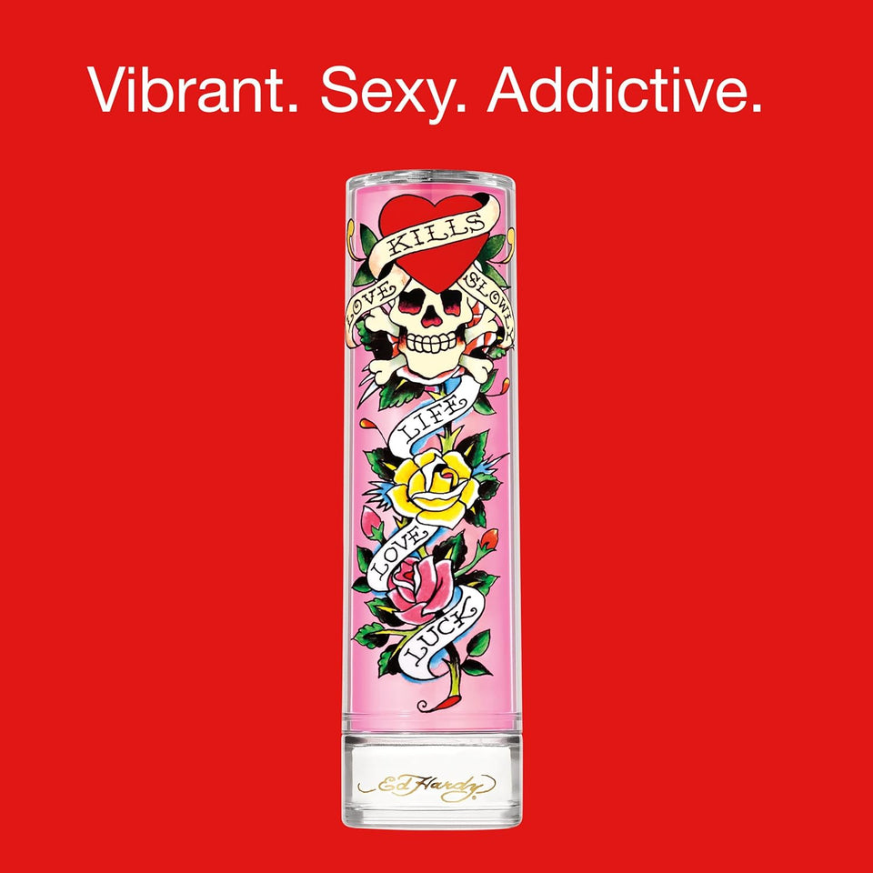 Ed Hardy Perfume for Women | Warm Amber Eau De Parfum 3.4 oz