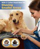 oneisall dog grooming kit for heavy thick hair & coats, low noise cordless waterproof pet clippers with stainless steel blade and paw trimmer
