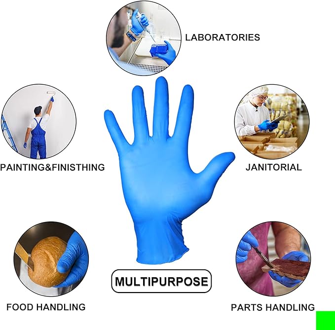 PEICW Nitrile Disposable Gloves，Powder Free, Cleaning Service Gloves, Latex Free