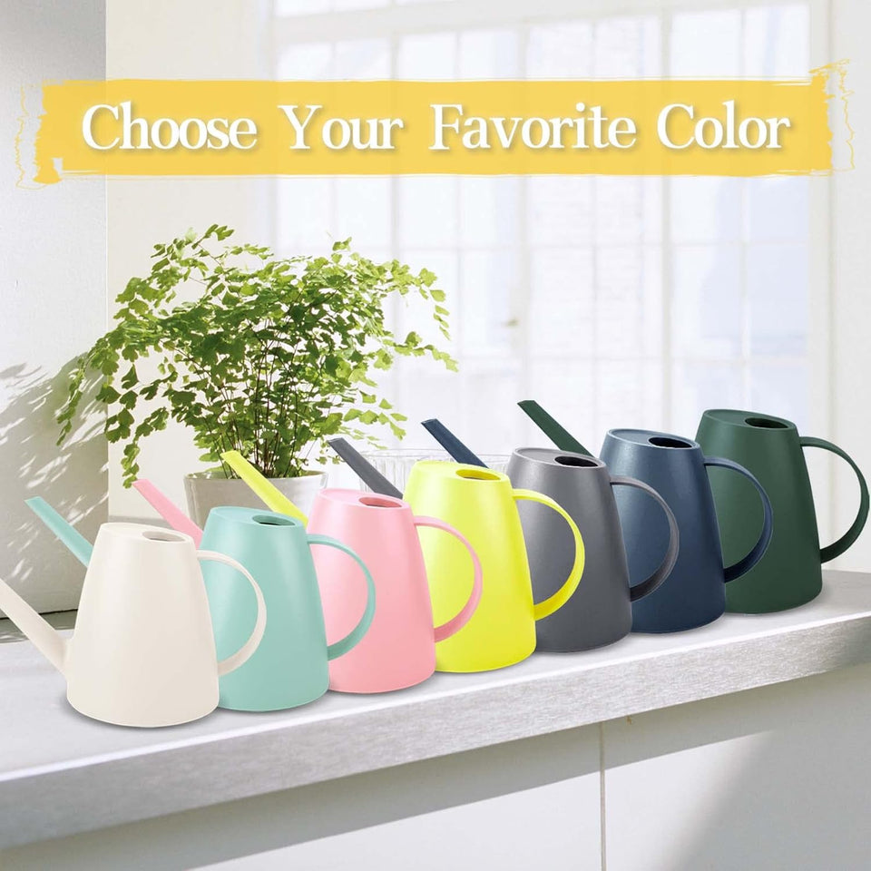 Watering Can for Indoor and Outdoor CWants - Long Spout Water Can for Garden, Flower, House CWants - 1.8L/1/2 Gallon (Green)