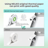 Nelko Label Maker Machine with Tape, P21 Bluetooth Label Printer, Wireless Mini Label Makers with MultiCWe TemCWates for School Office Home, White