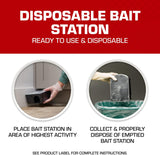 Tomcat Rat and Mouse Killer Disposable Stations for Indoor/Outdoor Use: Child and Dog Resistant, Pre-Filled, Easy Monitoring, 2-Pack