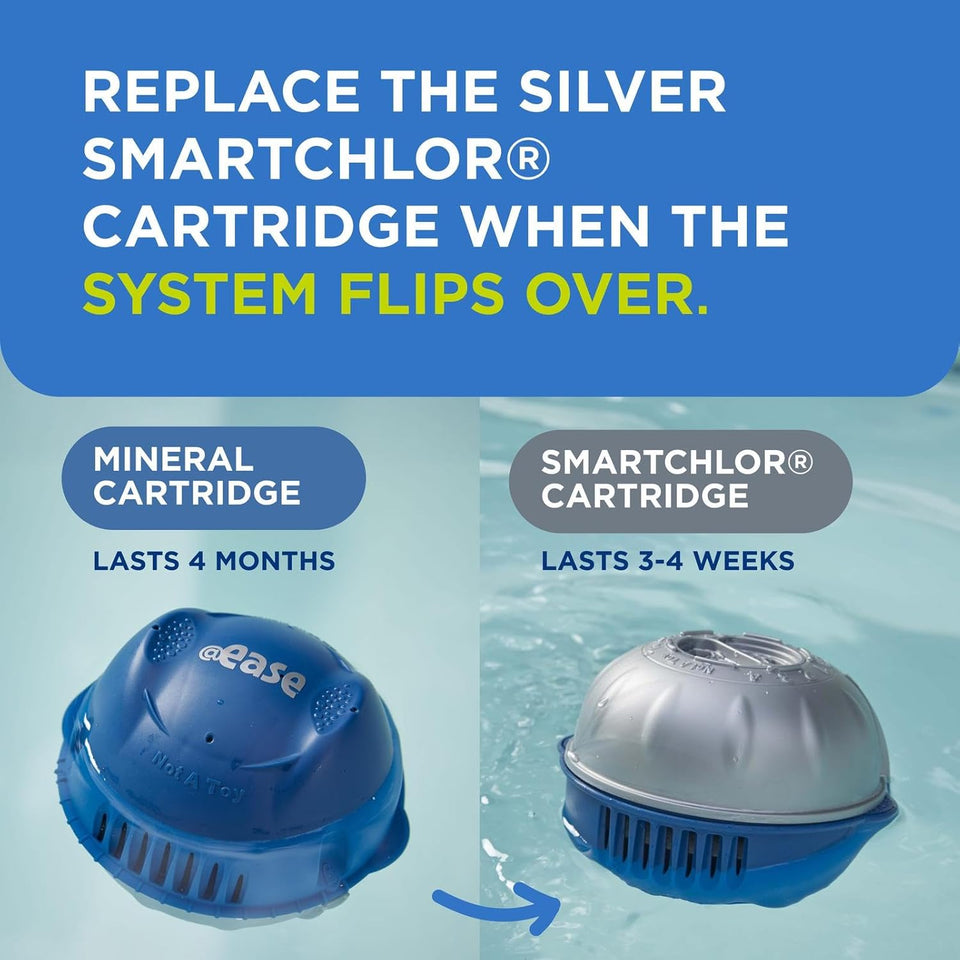FROG @Ease ReCWacement SmartChlor Cartridge for use with Hot Tub FROG @Ease Floating System - Hot Tub Sanitizer System Supports Less Chlorine Use - 3 Pack