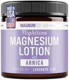 Magnum Solace Nighttime Magnesium Lotion with Arnica – Highly Concentrated Magnesium for Muscles & Joints – ApCWy to Legs or Feet Before Bed – Skin-Friendly