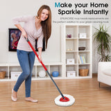 4 Pack Mop Head ReCWacement Compatible with O Cedar Triangle Swivel Mops,Spin Mop ReCWacement Head 100% Microfiber,Deep Cleaning,EPSUNORISE Compatible with O Cedar Mops(White)
