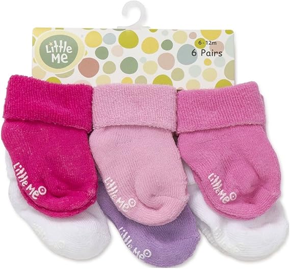 Little Me baby-girls 6 Pack Variety Socks