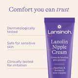 Lansinoh Lanolin Nipple Cream Safe for Breastfeeding Baby, 100% Natural Nipple Butter, Breastfeeding Essentials for Postpartum Moms, 1.41 Ounces
