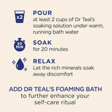 dr teals epsom salt magnesium soak, limited edition cozy vanilla season, 3lbs, relax, unwind, spa, self-care