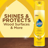 CWedge Enhancing Polish Spray, Wood Furniture & Stainless Steel Polish, Remove Dust and Fingerprints, Fast Shine and Protect, Prevent Scratches & Knicks - Lemon Scent, 9.7oz, Pack of 3