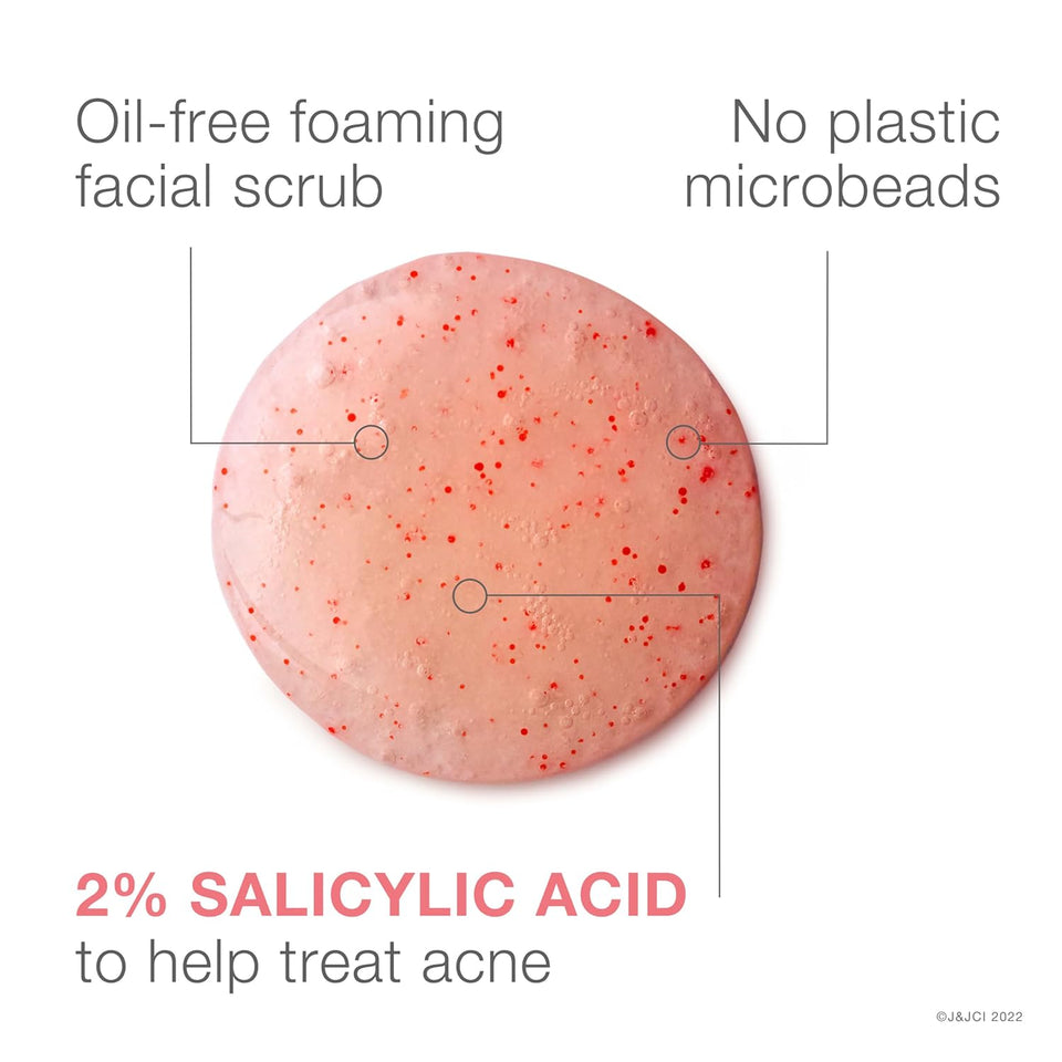 Neutrogena Oil Free Pink Grapefruit Acne Face Wash with Vitamin C, 2% Salicylic Acid Acne Treatment, Gentle Foaming Vitamin C Facial Scrub to Treat & Prevent Breakouts, 6.7 fl. oz