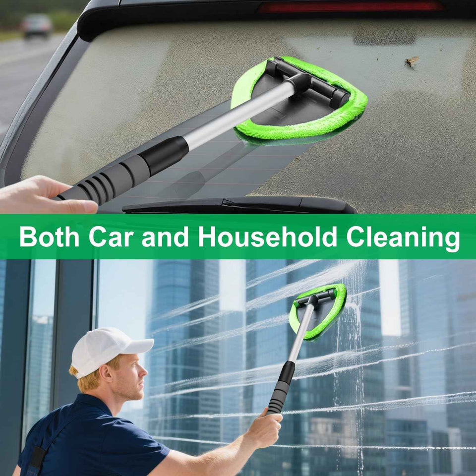 xin dell windshield cleaner tool extendable handle microfiber pads car home window cleaning
