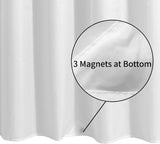 ALYVIA SPRING Waterproof Fabric Shower Curtain Liner with 3 Magnets - Soft Hotel Quality Cloth Shower Liner, Light-Weight & Machine Washable - Standard Size 72x72, White
