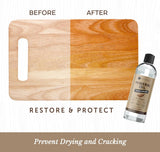 Kate Naturals Mineral Oil for Wood Cutting Board, Butcher Block, and Knife. Food Grade Mineral Oil for Wooden Cutting Board & Utensils (8oz, Food Safe)