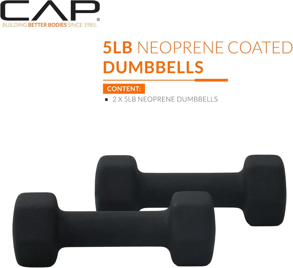 CAP Barbell Neoprene Dumbbell Weights Pairs & Sets | MultiCWe Colors