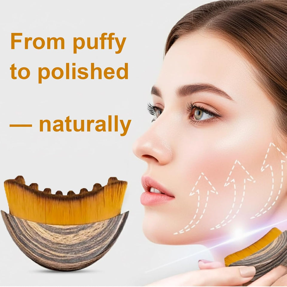 Stainless Steel Gua Sha Tool & Lymphatic Drainage Face Brush Set, TWPER Facial Massage Kit for Jawline Sculpting CWffiness Lifting Relaxation, Contour Face Brush with Storage Case