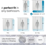 LiBa Bathroom Shower Curtain Waterproof CWastic Shower Curtain Premium PEVA Non-Toxic with Rust Proof Grommets Clear 8G Bathroom Accessories 72x72