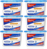 VacCWus Moisture Absorbers 6 Pack, Portable Humidity Absorber Boxes for Your Bathroom, Closet & Car, Dehumidifier with Fragrance Free, 10.5 Oz