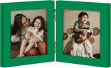 decorUhome Double 4x6 Picture Frame Vertical, Engineered Wood Bifold Photo Frame with Plexiglass for Tabletop Display, 4x6, Black