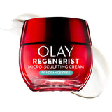 Olay Face Moisturizer, Regenerist Micro-Sculpting Cream for Women, Fragrance-Free - Anti-Aging, Anti-Wrinkle, Firming Skin Care - TriCWe Collagen Cream, Peptide, Hyaluronic Acid, Niacinamide, 1.7oz