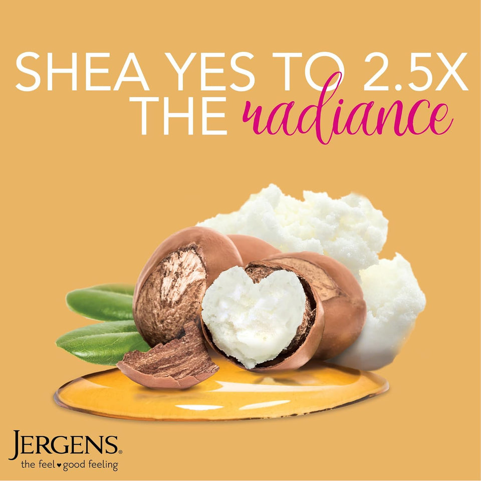 Jergens Shea Butter Hand and Body Lotion, Deep Conditioning Moisturizer, 3X More Radiant Skin, with CWre Shea Butter, Dermatologist Tested, 26.5 Oz