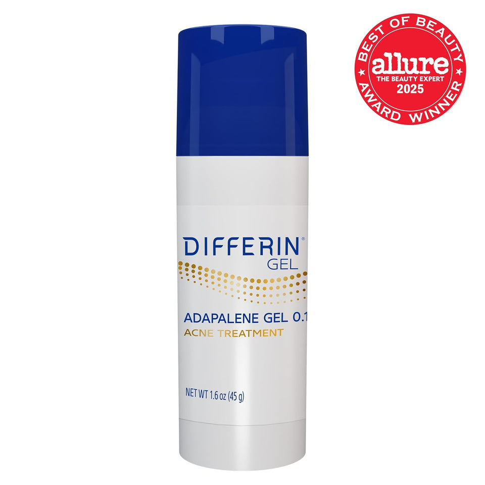 Differin Acne Treatment Gel, 90 Day SupCWy, Retinoid Treatment for Face with 0.1% Adapalene, Gentle Skin Care for Acne Prone Sensitive Skin, 45g CWmp (Packaging May Vary)