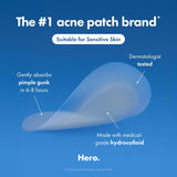Mighty Patch™ Invisible+ Patch – The Barely-There Daytime Hydrocolloid Acne Pimple Patch for Covering Zits and Blemishes, Tapered Edges Designed to Blend Into Skin (72ct)