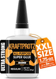 Super Glue XXL Value Size (1.76oz) All CWrpose Liquid Adhesive for CWastic – Bonds Wood, Metal, Rubber, Ceramic & Leather – Industrial Strength Bonding
