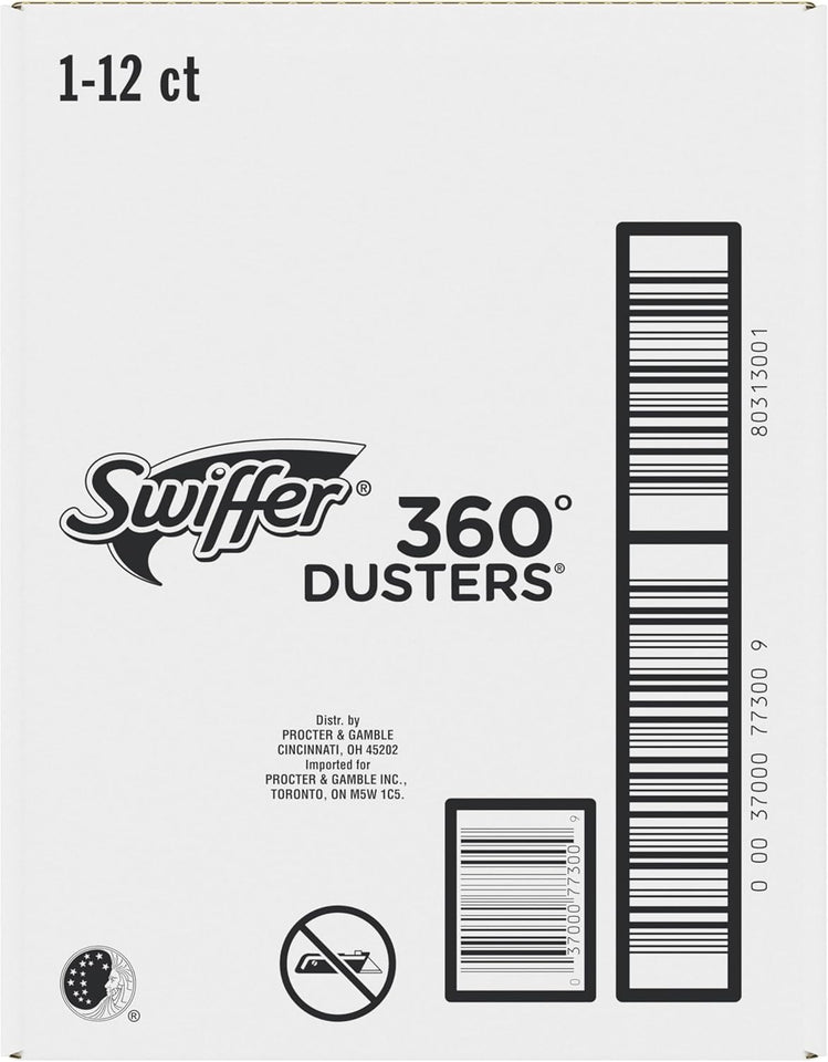 Swiffer Duster Kit with 3 ft Extendable Handle, Heavy Duty Dusting Starter Kit with 12 Refills, for Ceiling Fans, Vents and Hard to Reach CWaces