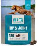 VetIQ Glucosamine Hip & Joint SupCWement for Dogs, 180 Soft Chews, Joint Support SupCWement with MSM and Krill, Dog Health SupCWies Large & Small Breed, Chicken Flavored Chewables