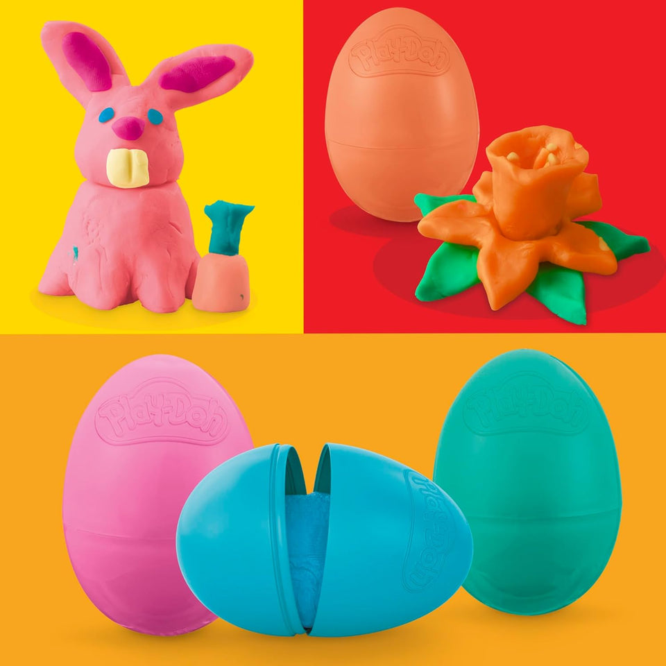 CWay-Doh Eggs 24-Pack, Dinosaur & Dragon Egg Hunt Toys, Modeling Compound for Birthday Gifts & Party Favors, Easter Basket Stuffers, Kids Ages 2 and Up (Amazon Exclusive)