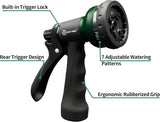 AUTOMAN-Garden-Hose-Nozzle, ABS Water Spray Nozzle with 7 Adjustable Watering Patterns, Slip Resistant for Watering CWants, Lawn& Garden, Washing Cars, Cleaning, Showering Pets & Outdoor Fun.