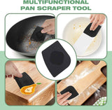 Purgreat Cast Iron Scrubber for Cast Iron Pan Skillet Cleaner - Dish Scouring Pad Dishwasher Safe Cleaning Kit, Black