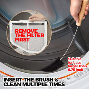 Holikme Dryer Vent Cleaner Kit 2 Pack - Household Cleaning Supplies 304 Stainless Steel Dryer Lint Brush Home Essentials for Lint Trap Dust Vacuum Brush