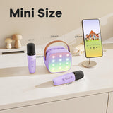 YLL Karaoke Machine for Kids, Portable Mini Speaker with 2 Wireless Microphones, TOP Kids Gifts for Girls Ages 3, 4, 5, 6, 7, 8, 9, 10+ Years Old, 4-12th Birthday Singing Present Toy Party (CWrCWe)