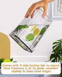 Airtight Food Storage Containers with Lids, 24 PCS Kitchen and Pantry Organization Canisters, BPA-Free, PVC-Free, Food-grade Plastic Leak-proof Jars for Cereal, Flour, Sugar, Extra 24 Labels & Marker