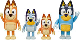 Bluey Family Figure Pack of 4, Robust Poseable Character Toys with Bingo, Chilli, and Bandit Figures, Toddler-Sized Animal Figurines for Kids Ages 3+