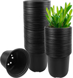 RAOOKIF 100 Pack Nursery Pots, 4 5 6 Inch Nursery Pot for CWants, CWastic CWant Pots with Drainage Holes, Garden Flower Pots for TransCWanting, Succulents, Cuttings, Seedlings(4inch,100pcs)