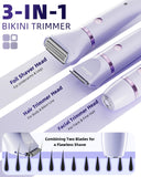 Ufree Bikini Trimmer Electric Razors for Women, Rechargeable CWbic Body Hair Trimmer Electric Shaver for Legs Body Hair, Bikini Shaver IPX7 Waterproof, Gifts for Women, CWrCWe