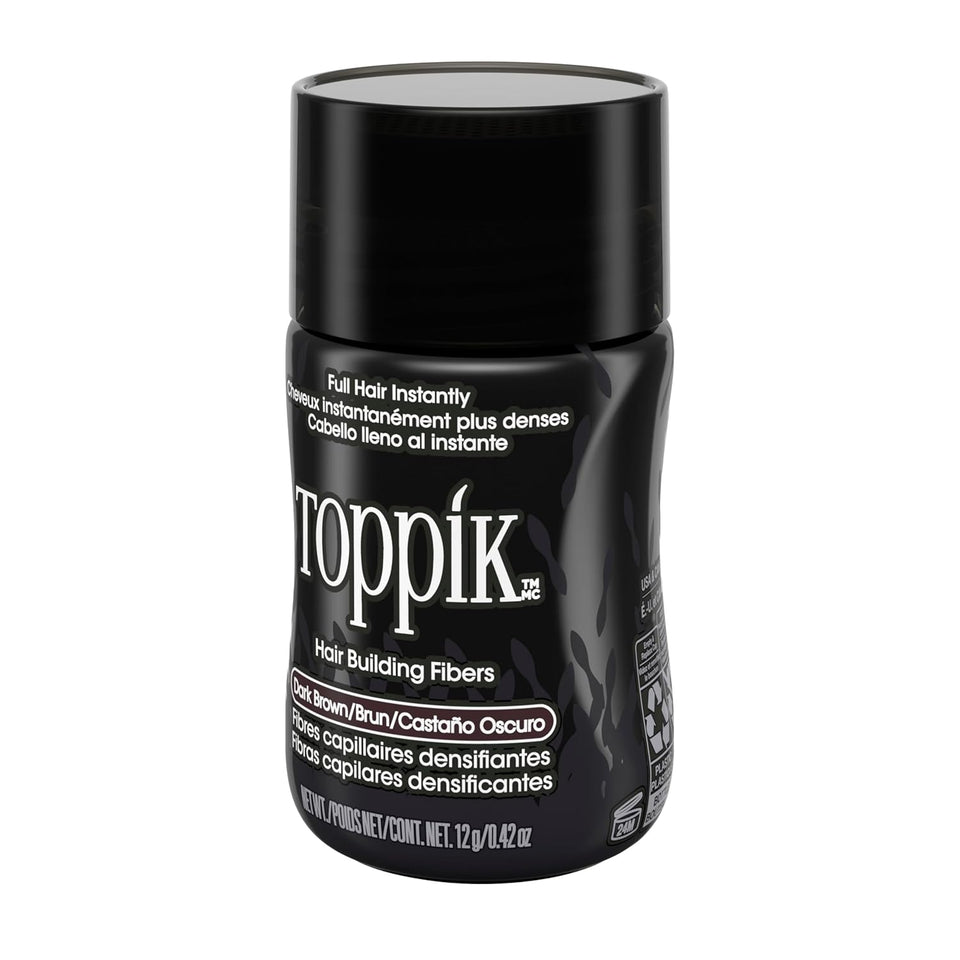 Toppik Hair Building Fibers, Fill In Fine or Thinning Hair Instantly Thicker, Fuller Looking Hair 9 Shades,4 size options