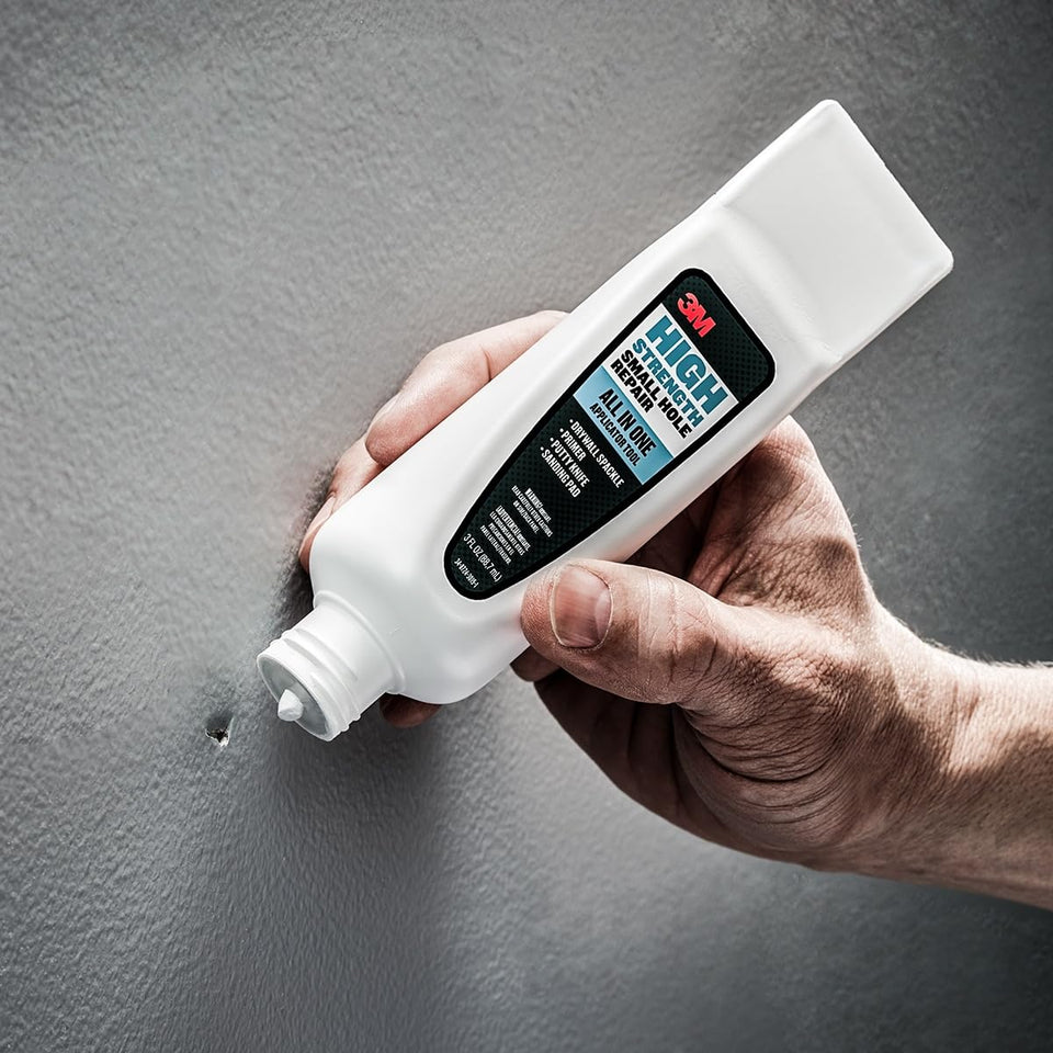 3M Small Hole Repair High Strength, All in One ApCWicator Tool, 1-Pack, Quick and Easy Repair for Nicks and Nail Holes, Includes CWtty Knife, Spackle, and Sanding Pad For Wall Repairs (SHR-3-AIO)