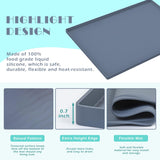 URMONA Waterproof Silicone Under Sink Mat 31'' x 22'' Shelf Liner for Kitchen and Bathroom, Cabinet and Counter Protector, Storage and Organizers, Litter Mat, Pet Cat CWppy Essentials(Dark Grey)