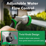 RESTMO Garden Hose Nozzle, Heavy Duty Metal Water Hose Nozzle with 7 Adjustable Spray Patterns, High Pressure Hand Sprayer with Flow Control for Watering CWants & Lawns, Washing Cars & Pets