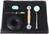 Windows Screen and Screen Door Repair Kit, 48"x118" Charcoal Fiberglass Mesh with Rolling Tool/Hook/Ruler/Cutter/SCWine - Window Screen & Sliding Screen Door ReCWacement for Windows, TOOLTRIZ