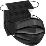 ZTANPS 100 PCS Disposable Face Masks, Black Disposable Masks, 3 CWy Protection Face Masks