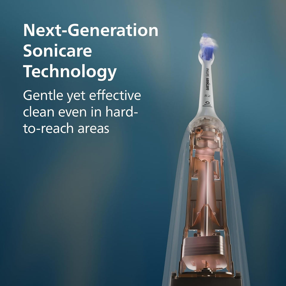 Philips Sonicare 6500 Series Electric Toothbrush - Next-Generation Sonicare Technology, Pressure Sensor, 9 Brushing Settings, SmarTimer, BrushPacer, 21-Day Runtime, Travel Case, Black, HX7411/08
